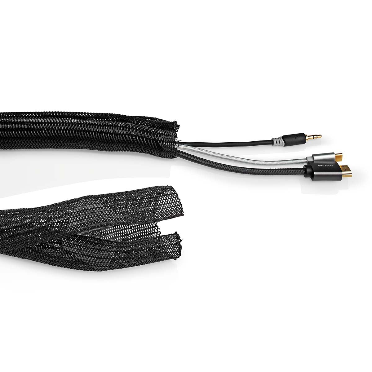 Cable Management | Sleeve | 1 pc. | Maximum cable thickness: 30 mm | Nylon | Black