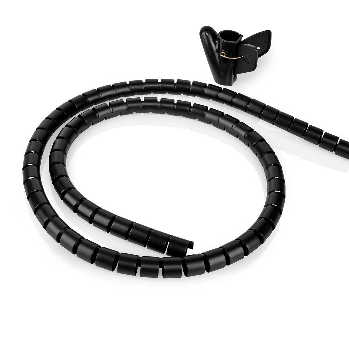 Cable Management | Spiral sleeve | 1 pc. | Maximum cable thickness: 22 mm | PE | Black