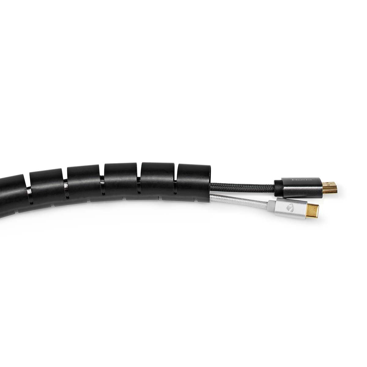 Cable Management | Spiral sleeve | 1 pc. | Maximum cable thickness: 28 mm | PE | Black