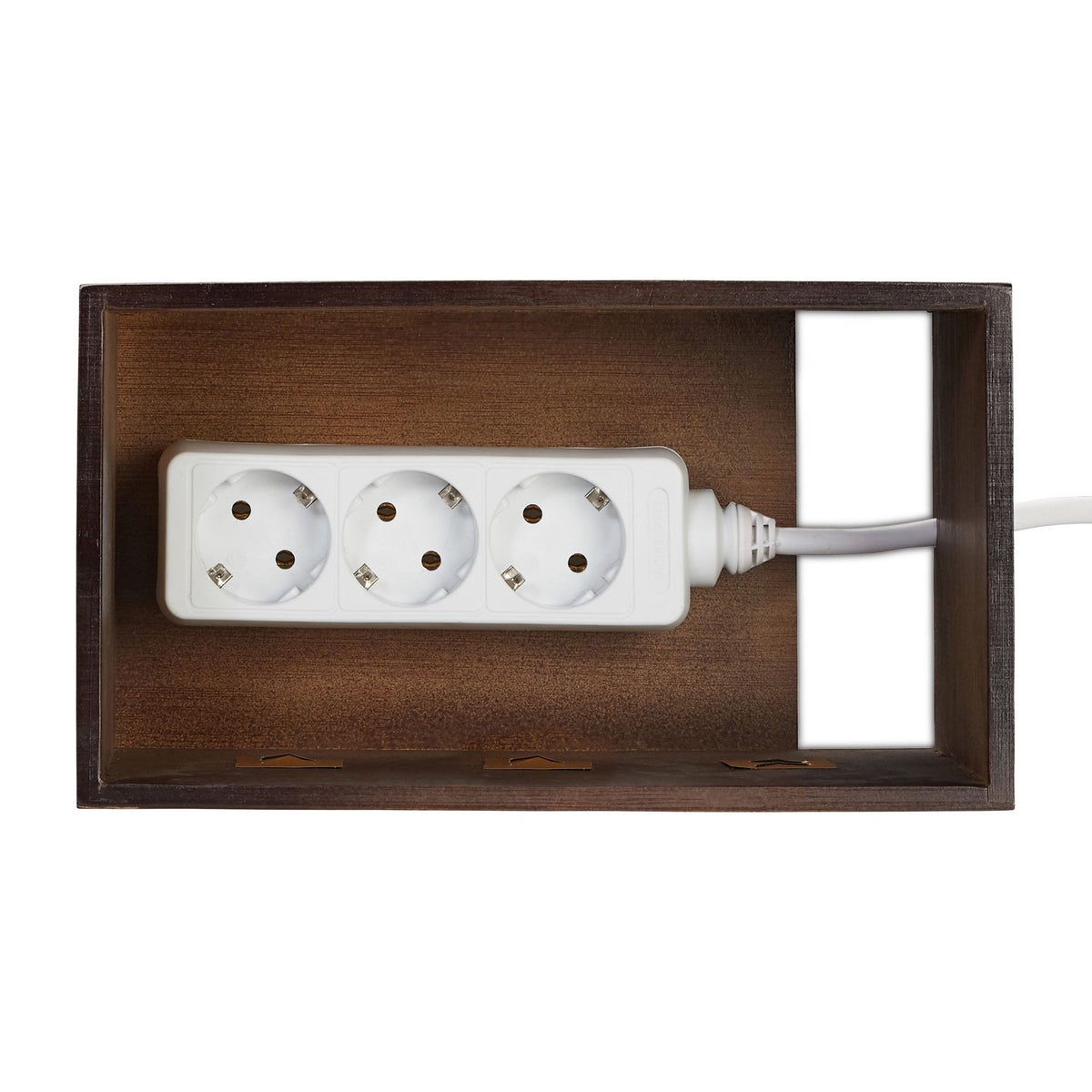 Cable box Bamboo Dark brown