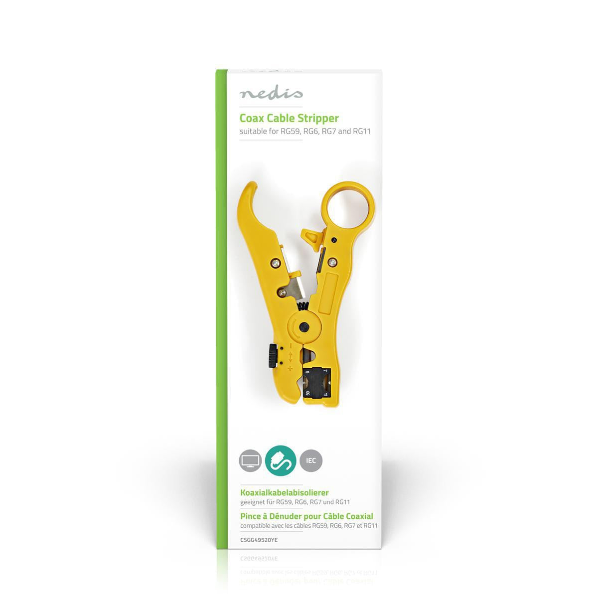 Cable stripping pliers | Stripping Tool | ABS / Steel | Yellow / Black