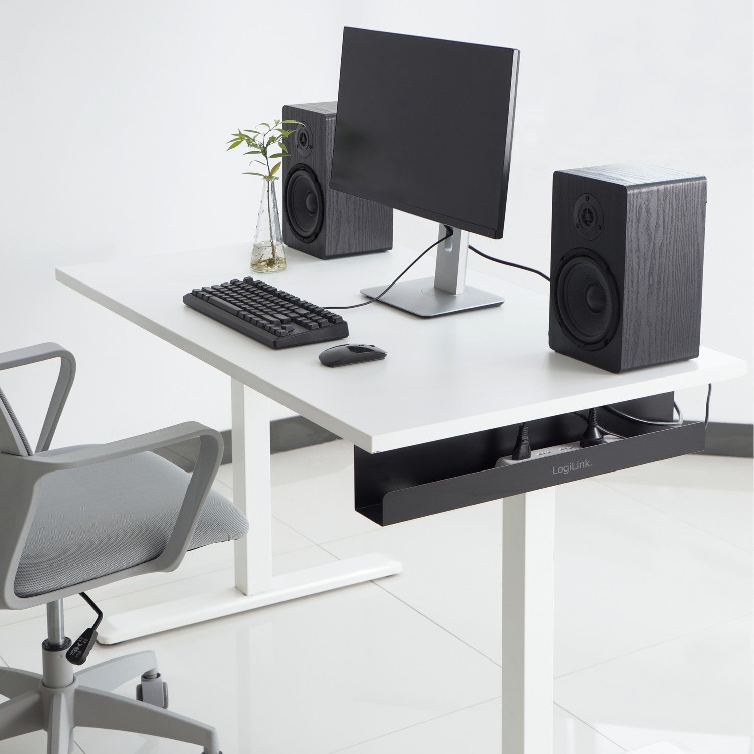 Cable tray for mounting under the desk Sv