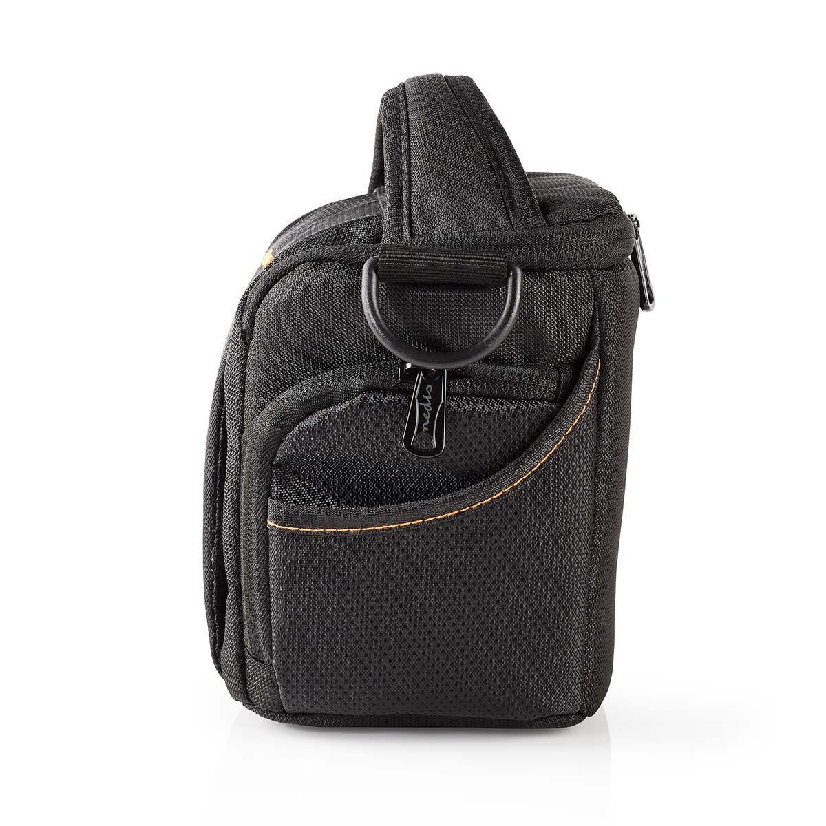 Camera Bag | Holster | Water-repellent | 140 mm | 185 mm | 145 mm | Total number of compartments: 3 | Black / Orange