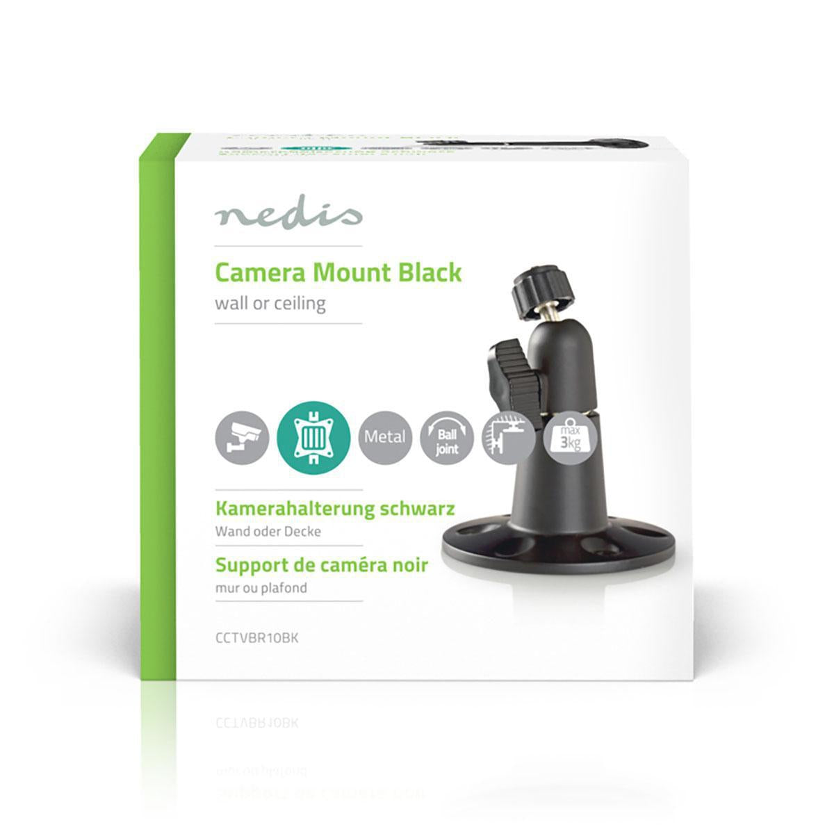 Camera holder | Tilt angle: 90 ° | Maximum weight: 3 kg | Steel | Black