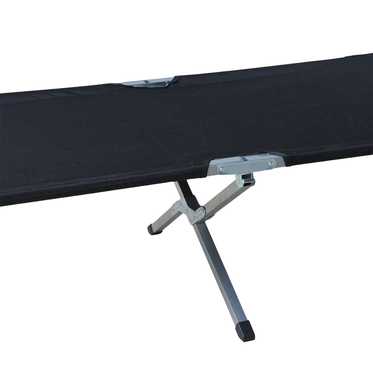 Camp bed camping bed with bag black