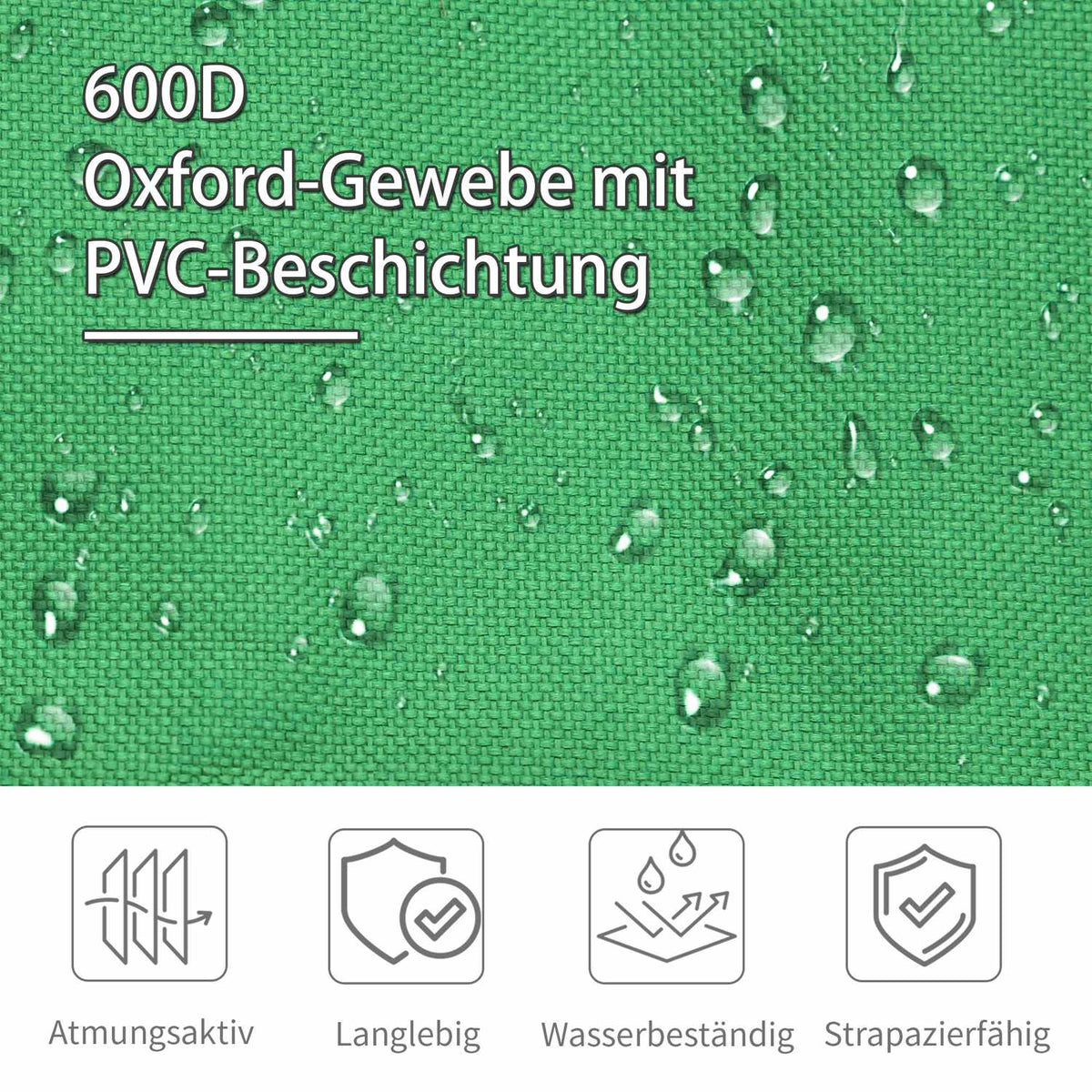 Camping Bed, Camp Bed, Folding Bed With Side Pocket, Drink Holder, Load Capacity Up To 136 Kg, Steel Oxford Green + Black, 200 X 73 X 49 Cm