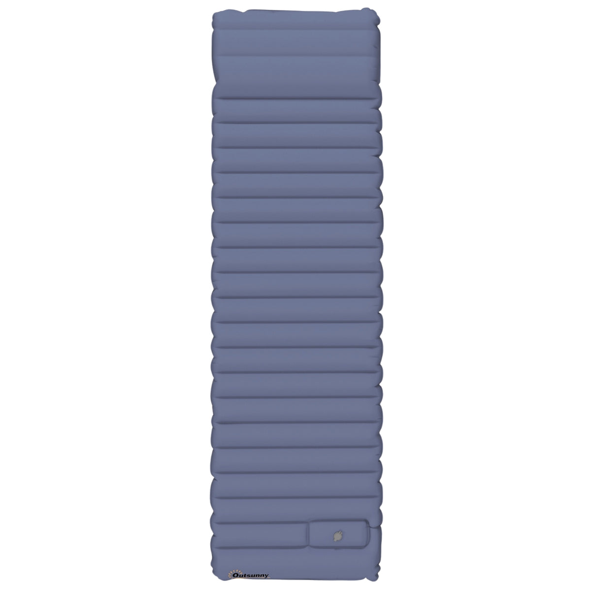 Camping Sleeping Mat Water-Repellent Air Mattress With Foot Pump & Carry Bag, Blue, Up To 80Kg