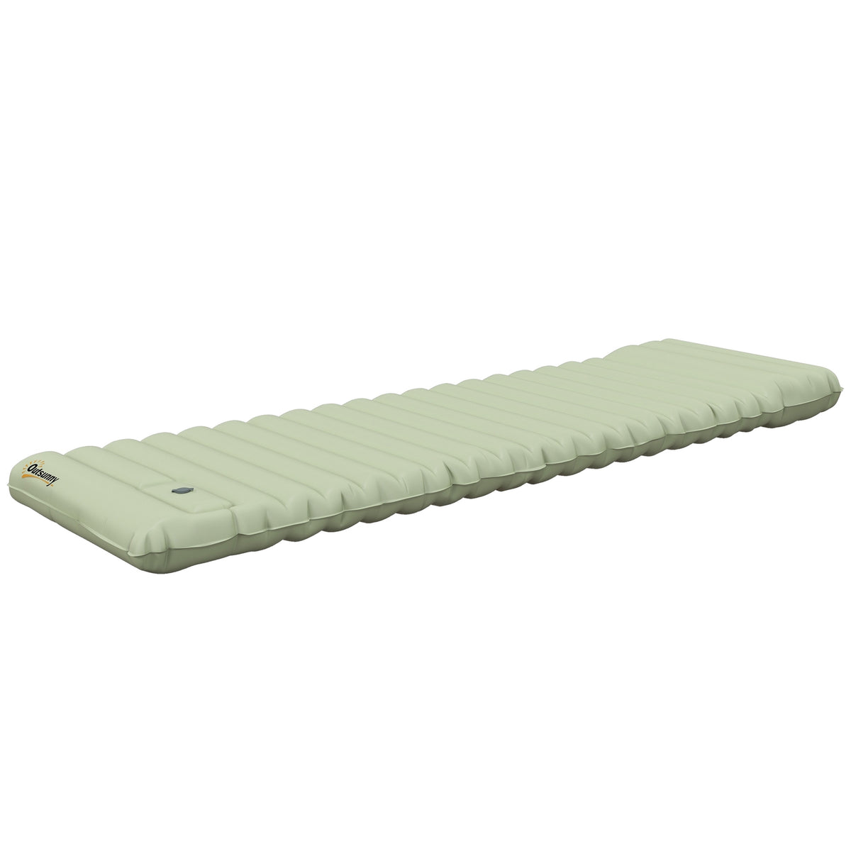 Camping Sleeping Mat Water-Repellent Air Mattress With Foot Pump & Carry Bag, Green, Up To 80Kg