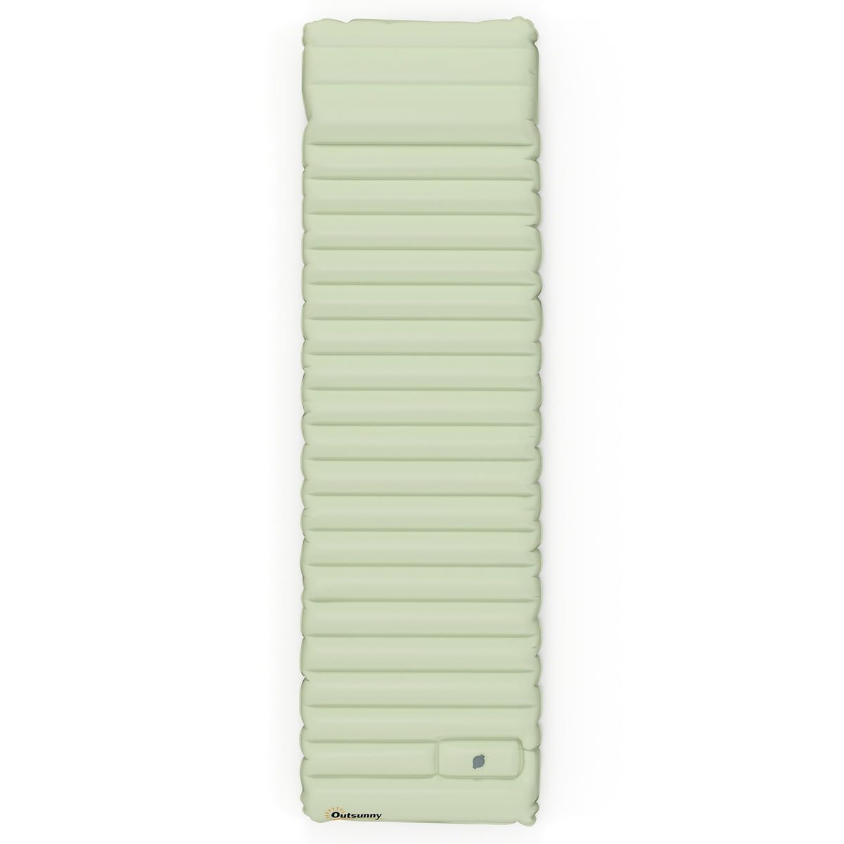 Camping Sleeping Mat Water-Repellent Air Mattress With Foot Pump & Carry Bag, Green, Up To 80Kg