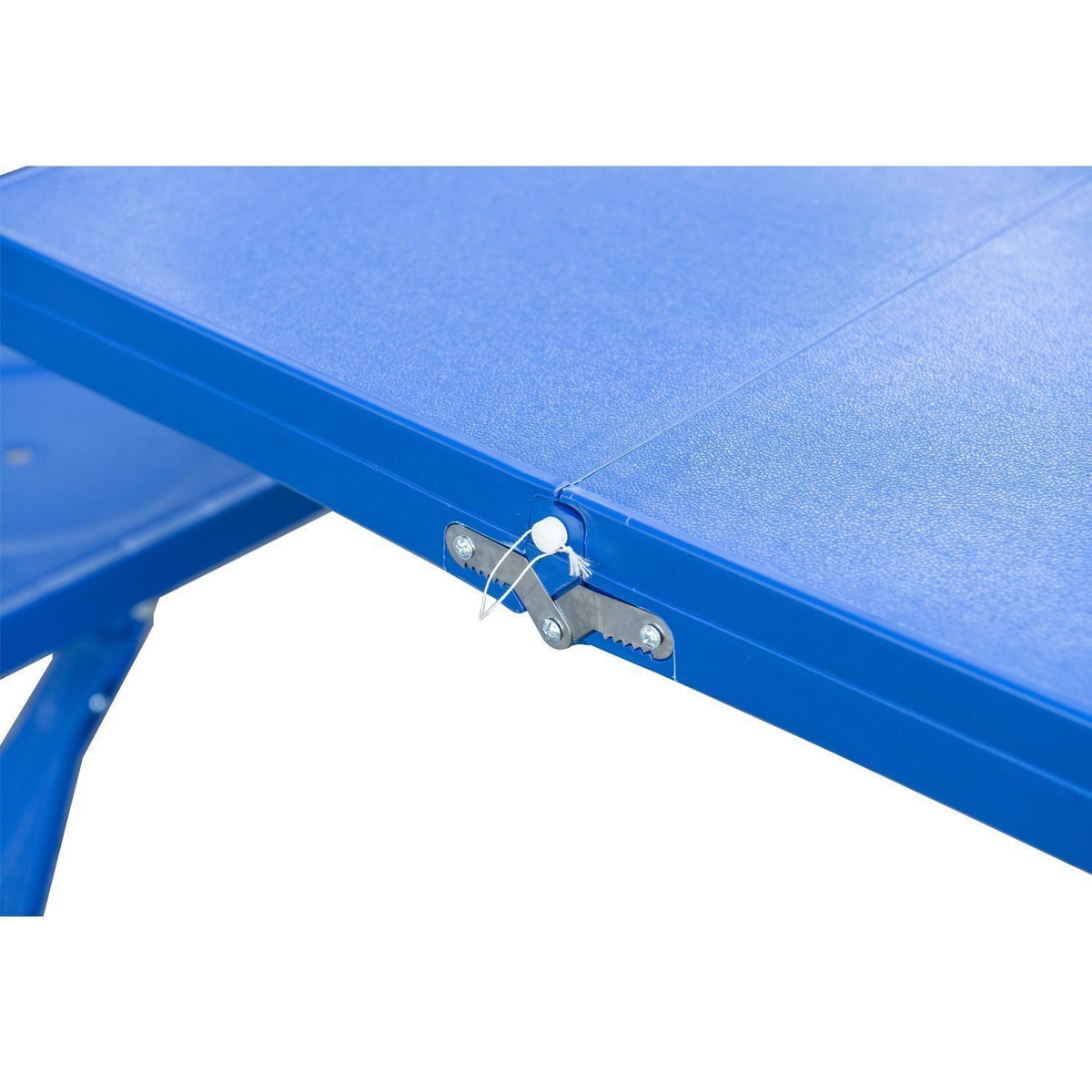 Camping Table Set Aluminum Picnic Table Foldable With 4 Seats, Portable Seating Group, Blue, 135.5X84.5X66 Cm, For Outdoor & Garden