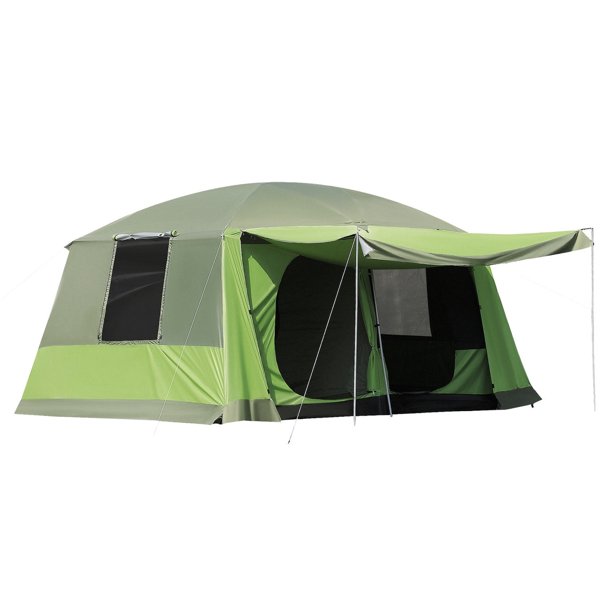 Camping Tent Dome Tent Family Tent 2 Sleeping Cabins 4-8 People L405 X W305 X H225Cm