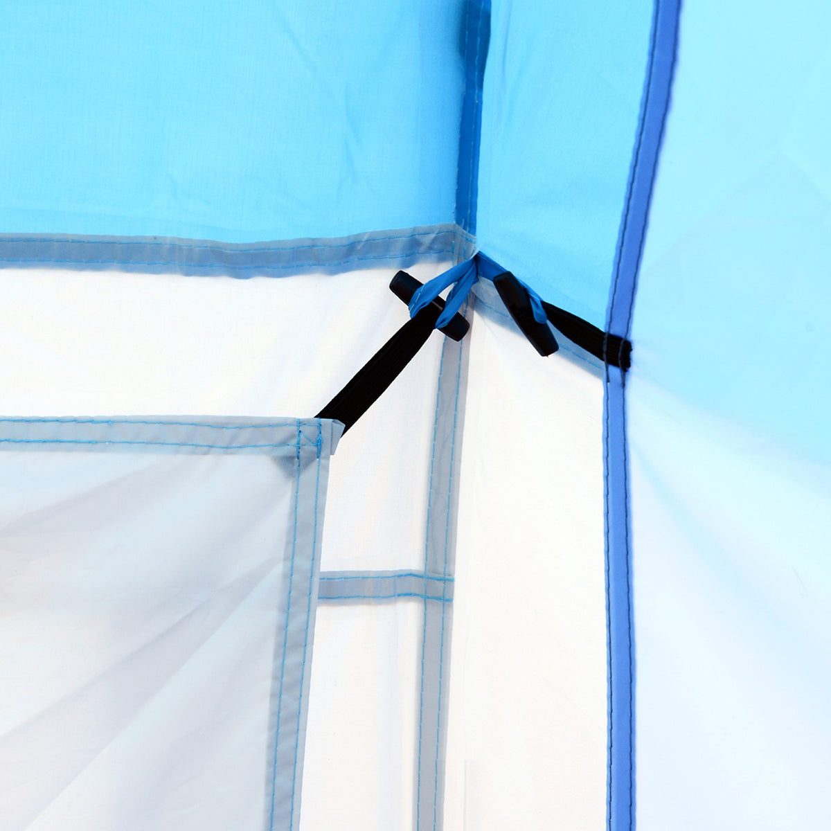 Camping Tent Family Tent Tunnel Tent With 2 Sleeping Cabins 4-6 People Blue L430 X W240 X H170Cm