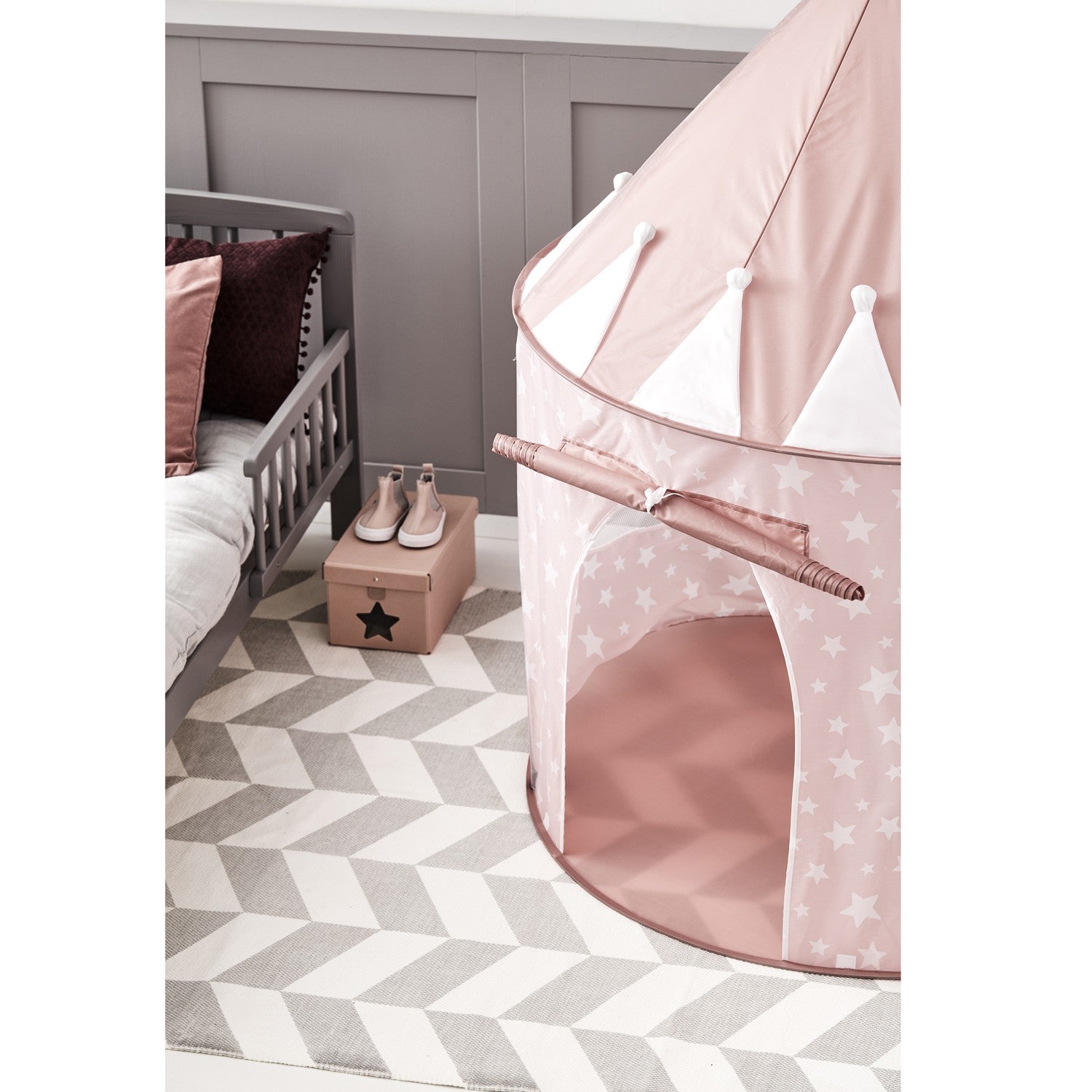Camping Tent, Star Design, Pink