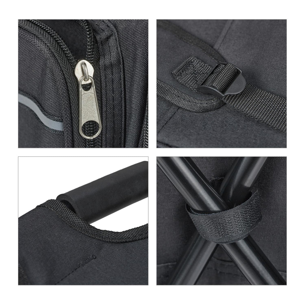 Camping chair foldable black