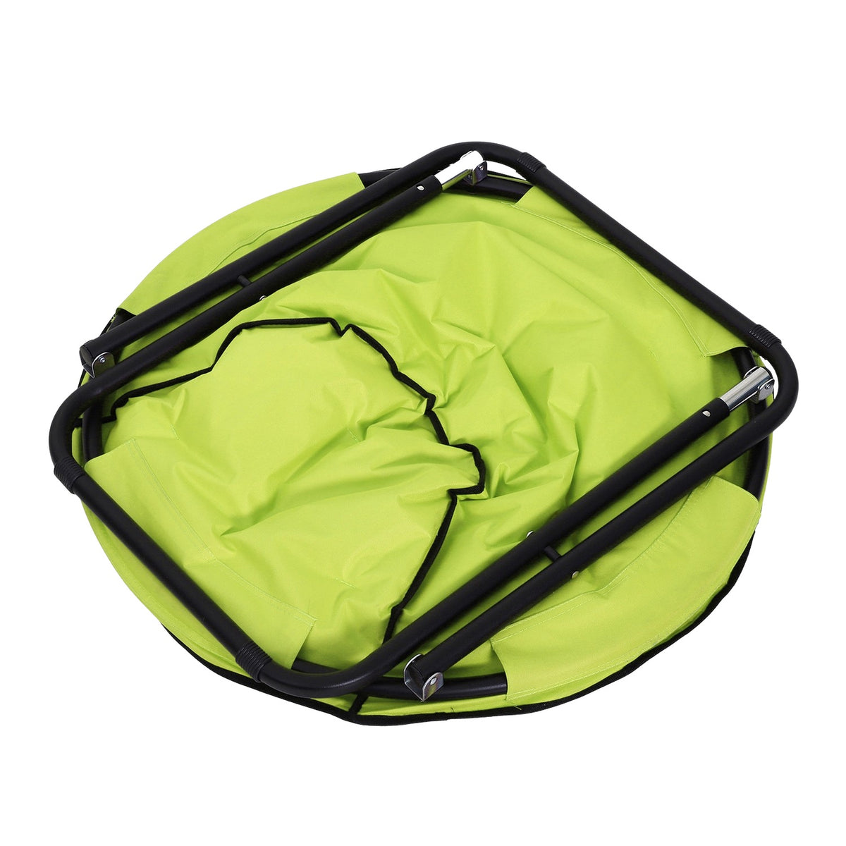 Camping chair foldable camping chair with backrest, folding chair up to 120kg, padded moonchair extra wide, folding chair outdoor chair for garden, balcony, camping, yellow