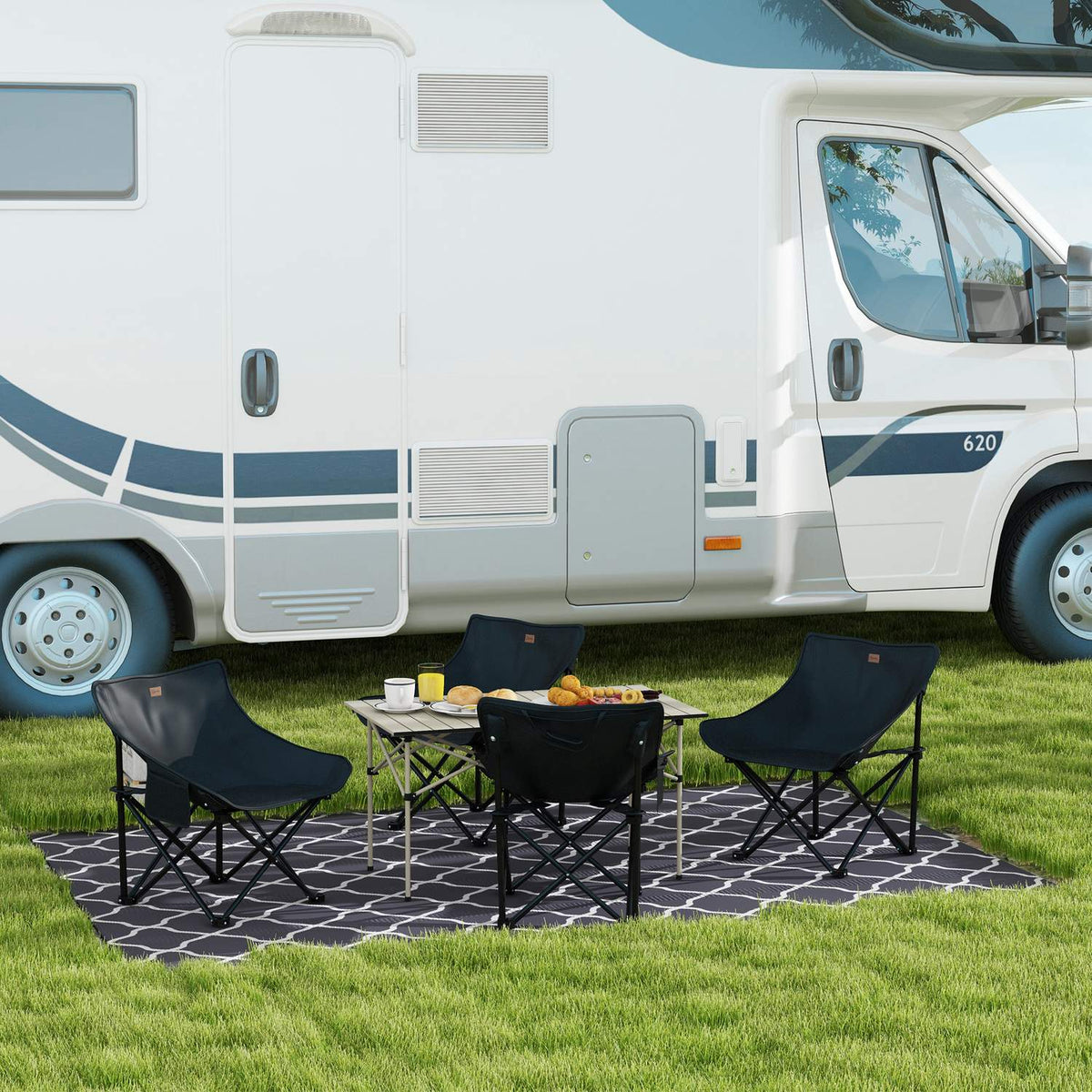 Camping table folding table with roll-up table top X-frame garden table made of aluminum lightweight 2 person side table folding table for garden balcony camping 95 x 55cm khaki |