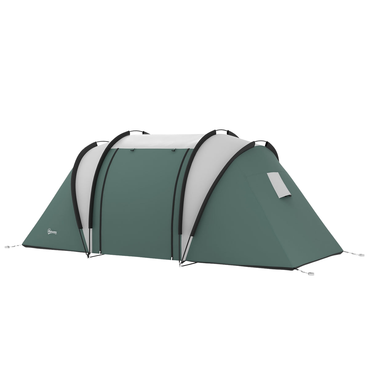 Camping tent for 4-5 people, lightweight, water-repellent family tent with 2 room side door windows, tent with 3000 mm water column, tunnel tent, dome tent for camping, travel, garden