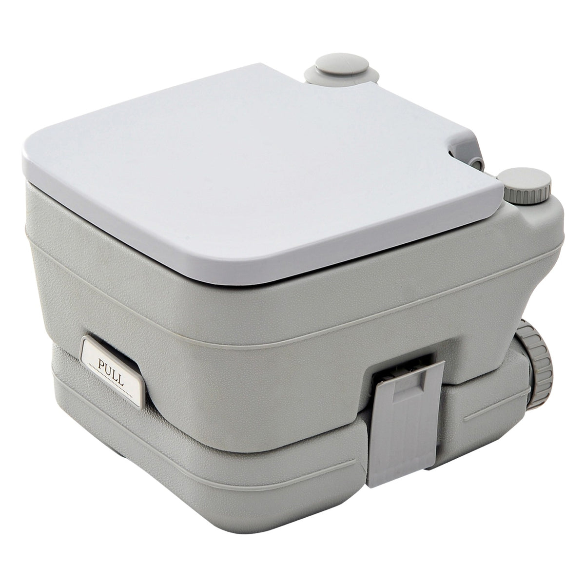 Camping toilet, foldable travel toilet, max. load capacity up to 200 kg, 10L folding toilet, dry separation toilet for camping, hiking, traveling, fishing, gray