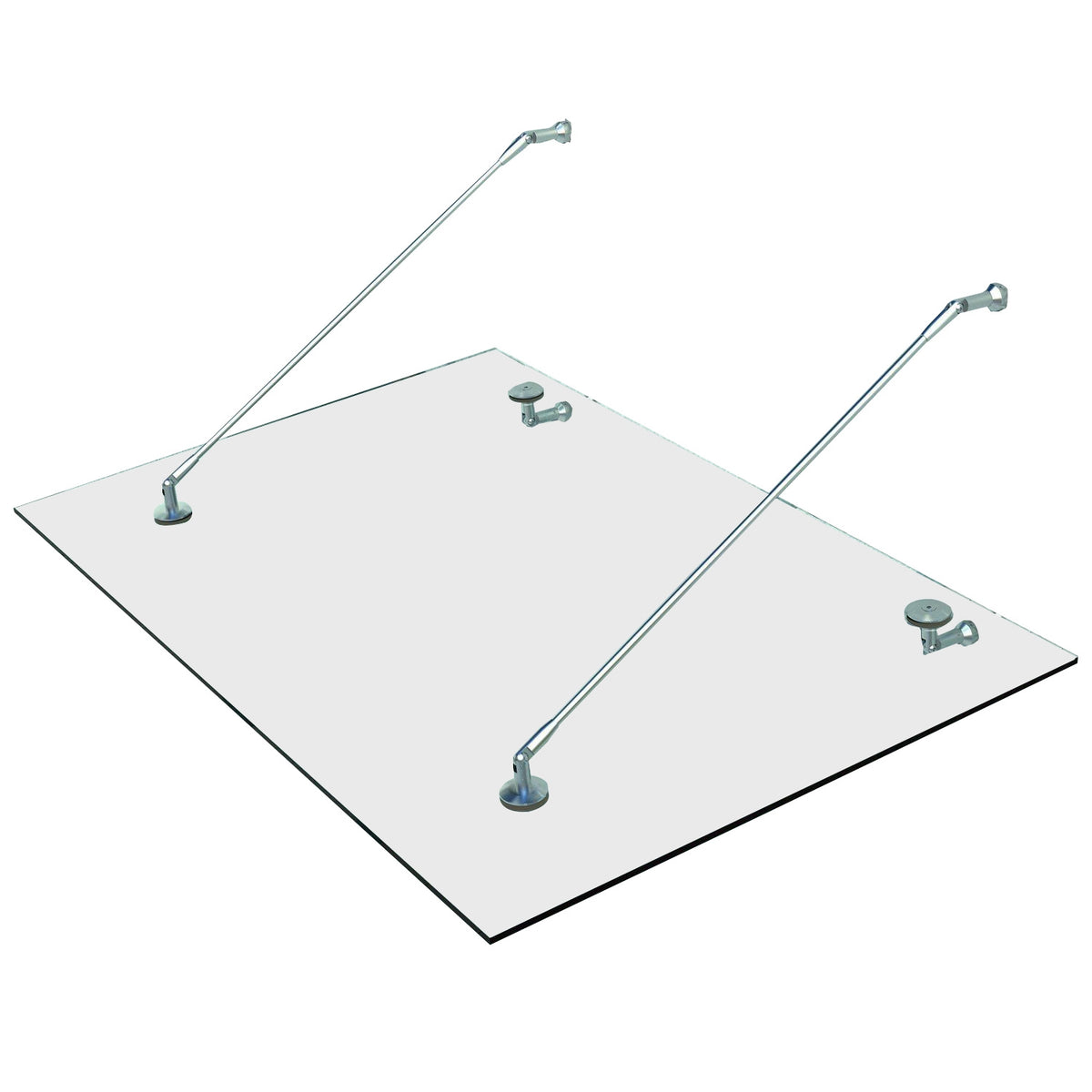 Canopy Glass Canopy Door Canopy Tempered Glass 304 Stainless Steel Clear Glass 3 Sizes (150 x 90 cm) (M)