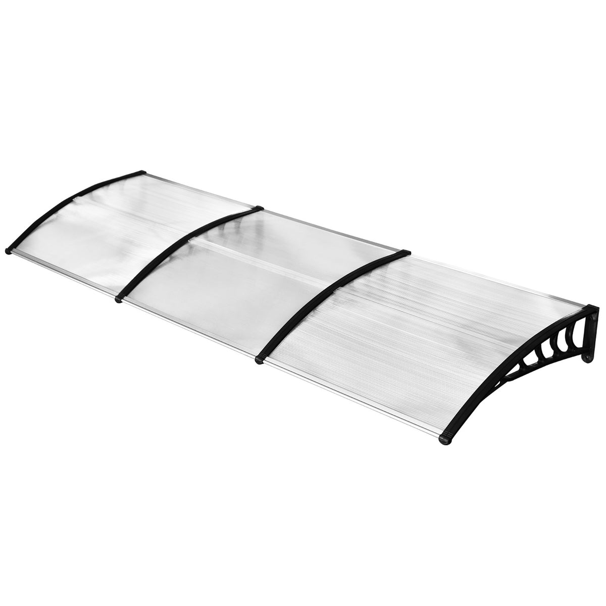 Canopy for front door canopy 90 x 295 cm, arched canopy with UV protection, front door roof sun protection made of polycarbonate rain protection