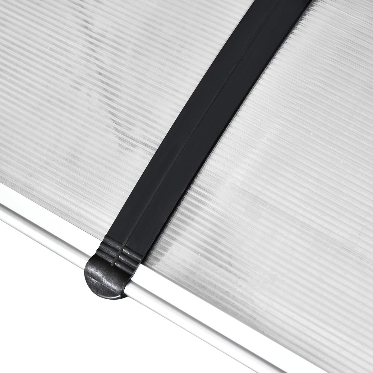 Canopy for front door canopy 90 x 295 cm, arched canopy with UV protection, front door roof sun protection made of polycarbonate rain protection