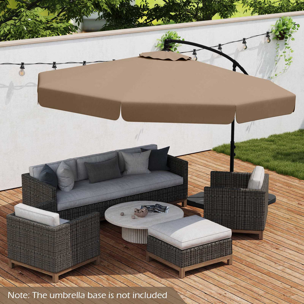 Cantilever Patio Umbrella 305 cm, Tilt, Cover, Crank