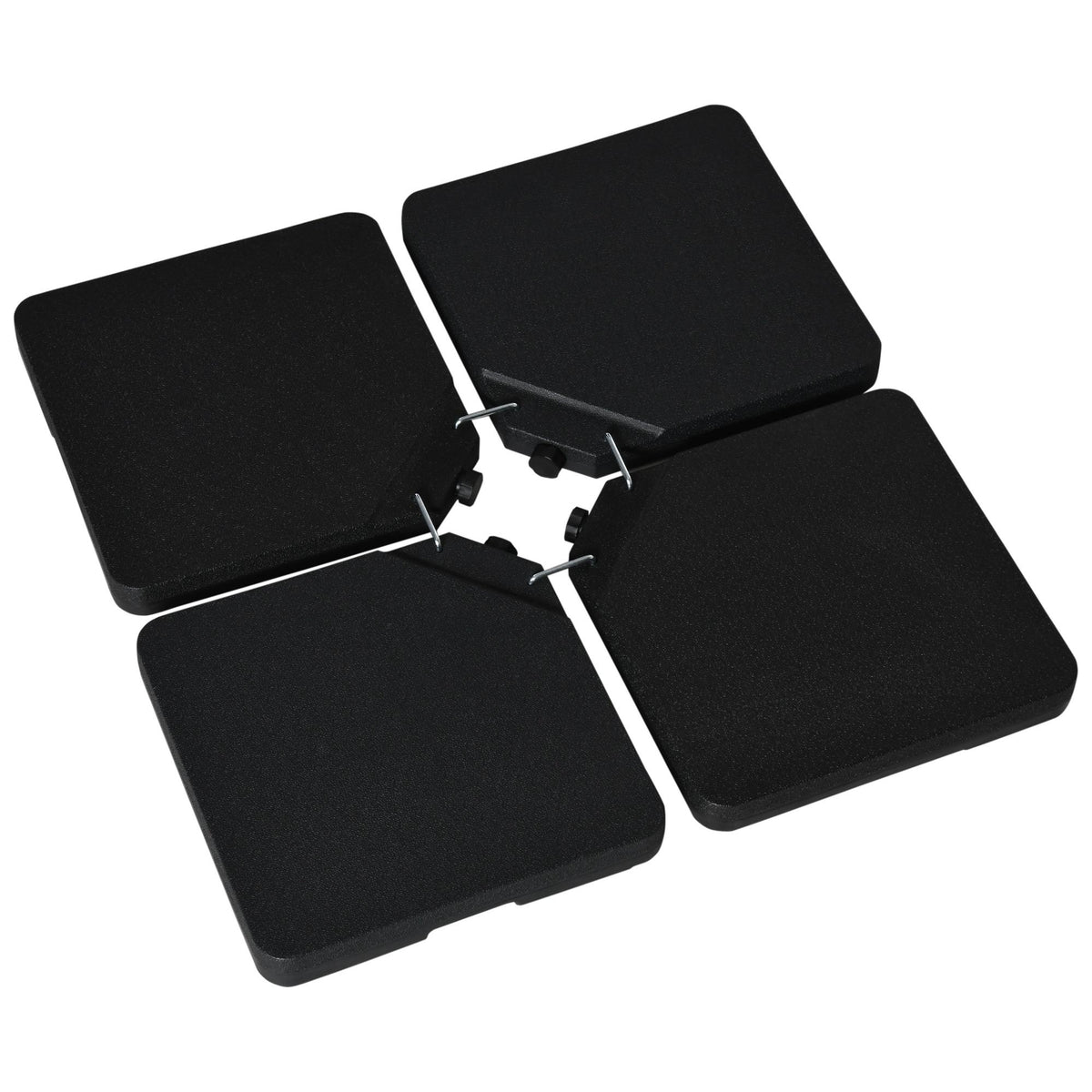 Cantilever Umbrella Base Weights, 4-Piece, HDPE, 60/70 kg