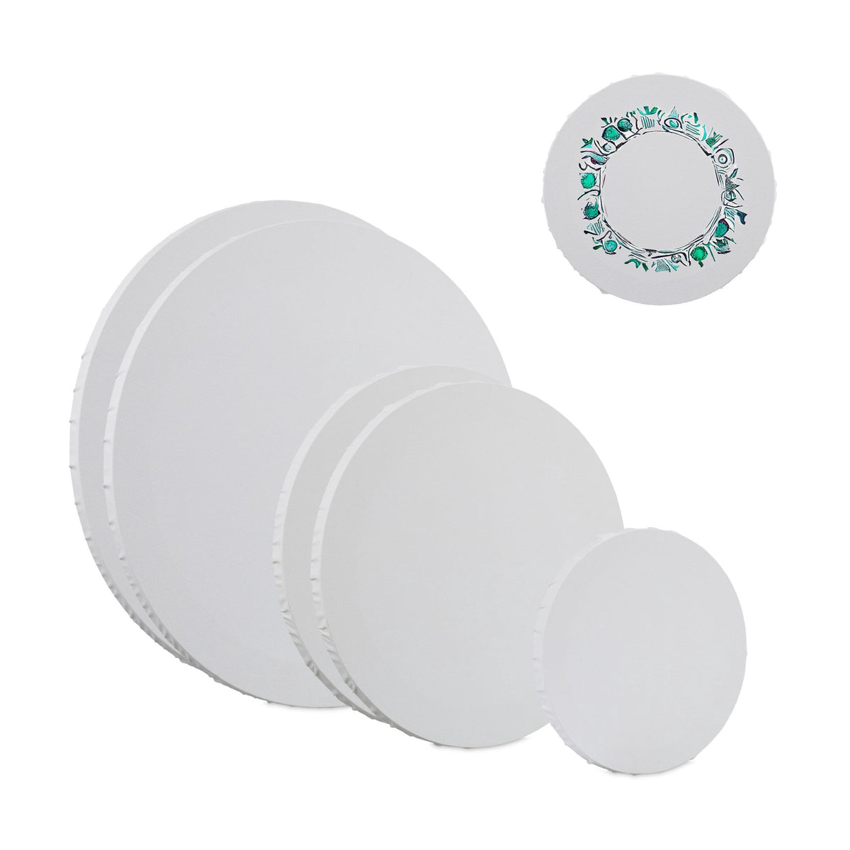 Canvas round set of 6