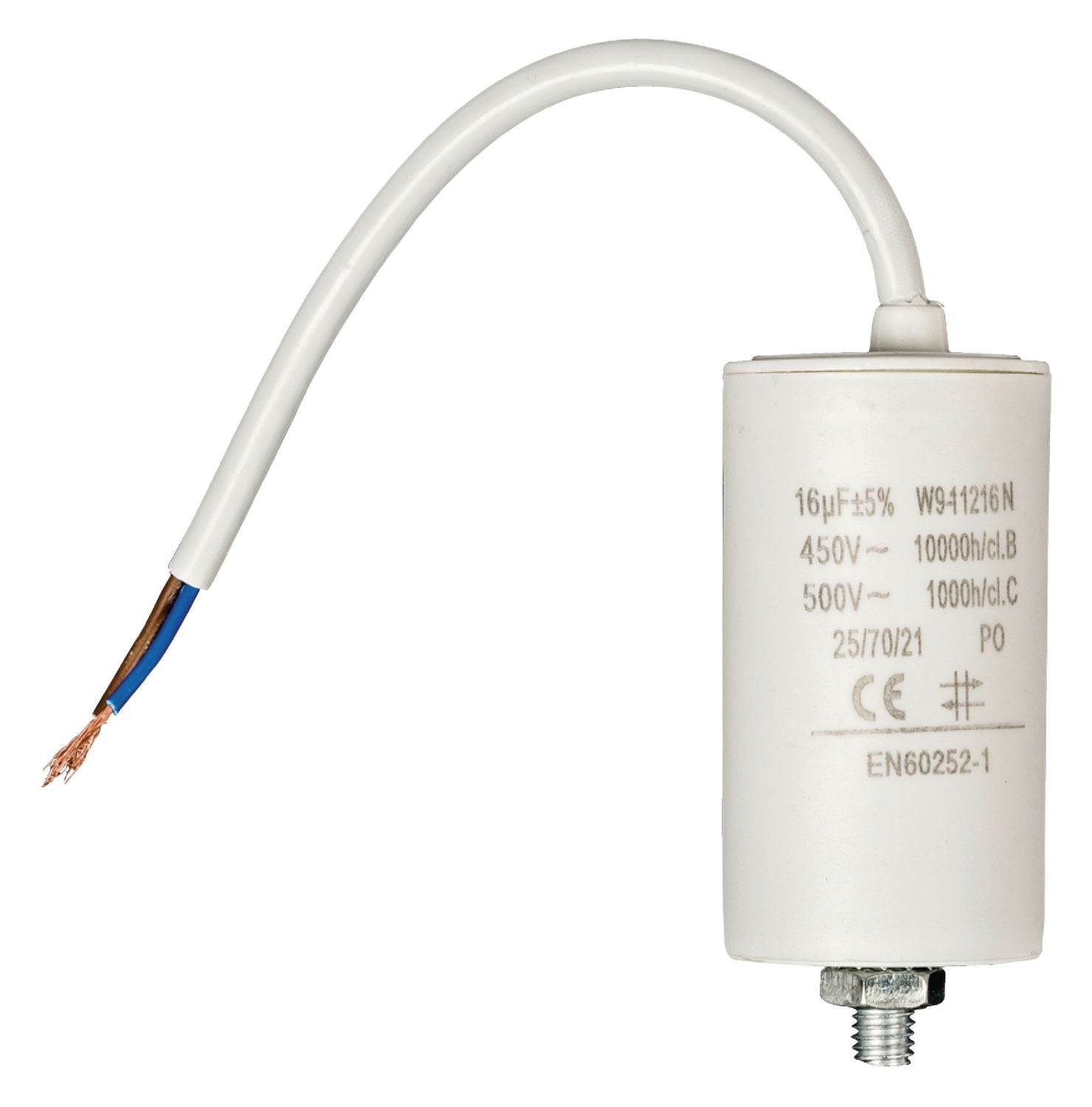 Capacitor 450V + Cable 16.0uf / 450 V + cable