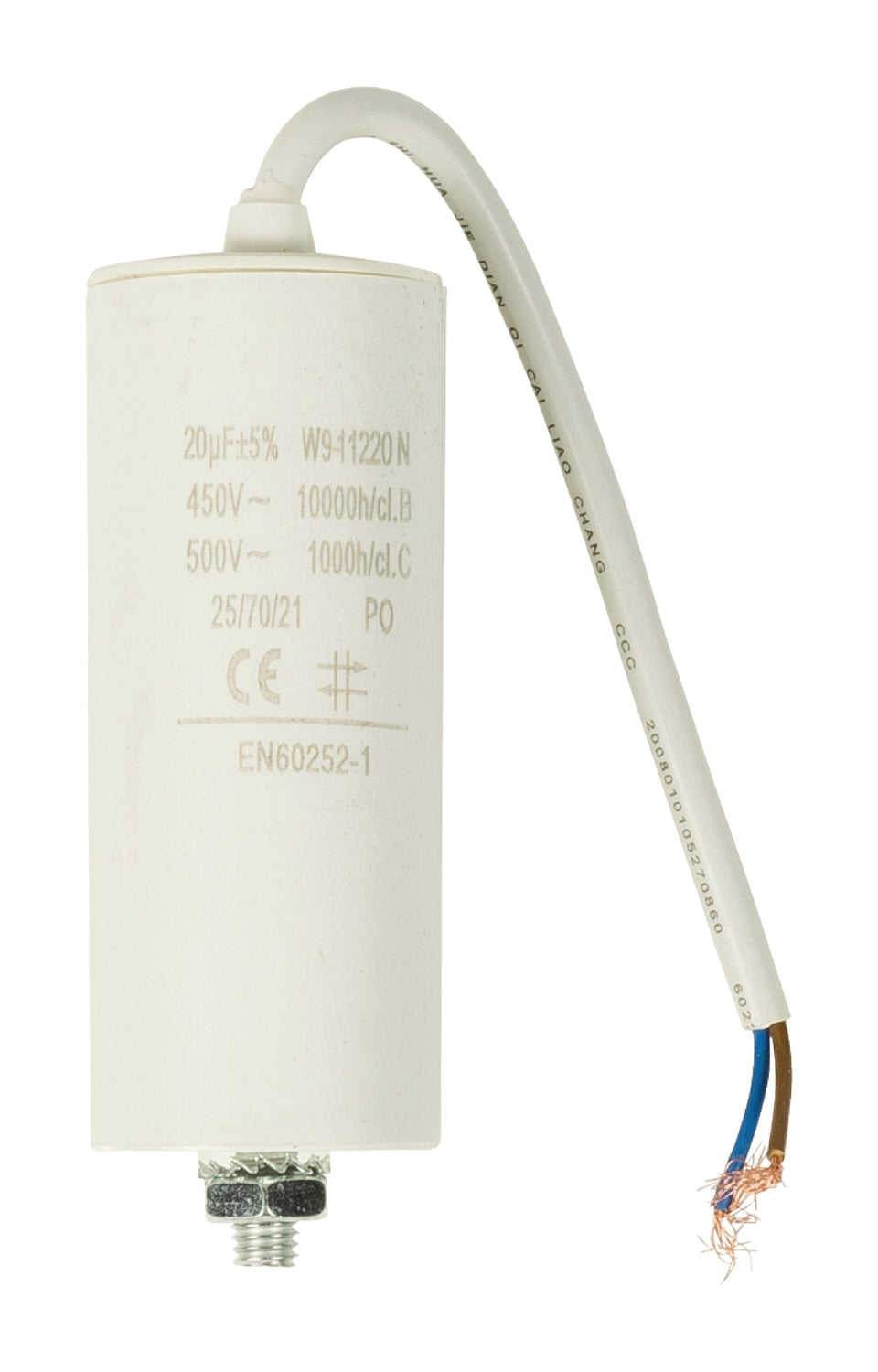 Capacitor 450V + Cable 20.0uf / 450 V + cable