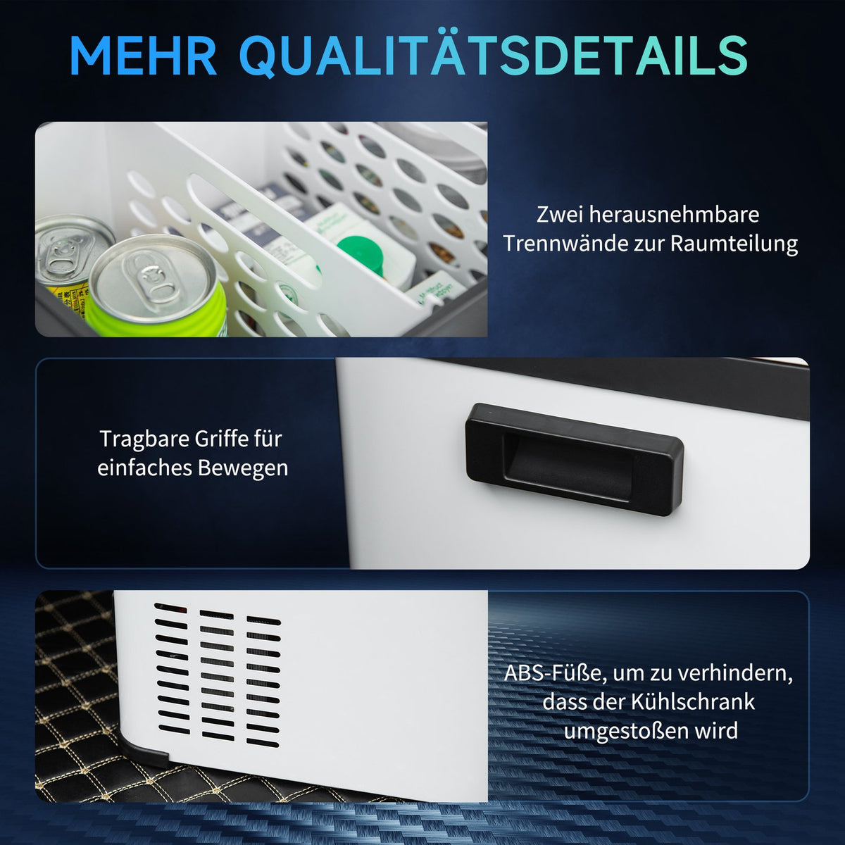 Car Cooler Box 30L With Lcd Display Compressor Car Fridge Electric Boat Camper Travel 12/24V Dc And 110-240V Ac White