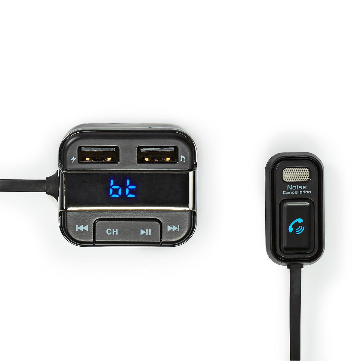 Car FM Transmitter | Fixed | Wireless calls | 0.8 " | LED Screen | Bluetooth® | 5.0 V DC / 1.0 A / 5.0 V DC / 2.4 A | Google Assistant / Siri | Gray / Black