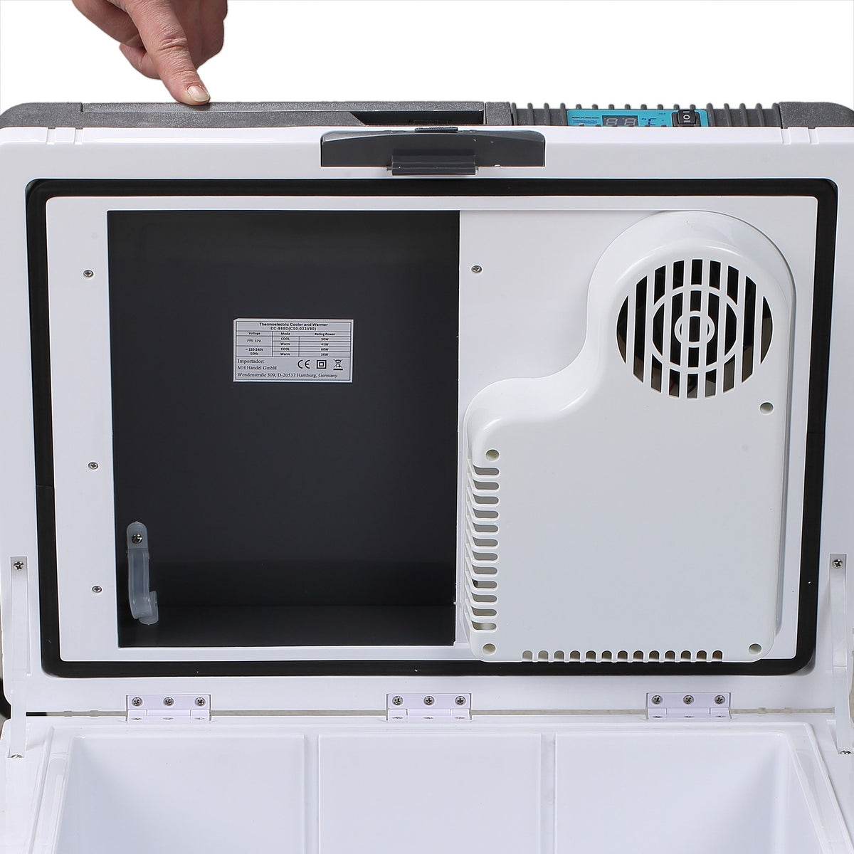 Car Fridge 33L Cool Box Mini Fridge Portable Dc 12V Ac 220V/240V For Car And Camping Gray 40 X 30 X 43 Cm