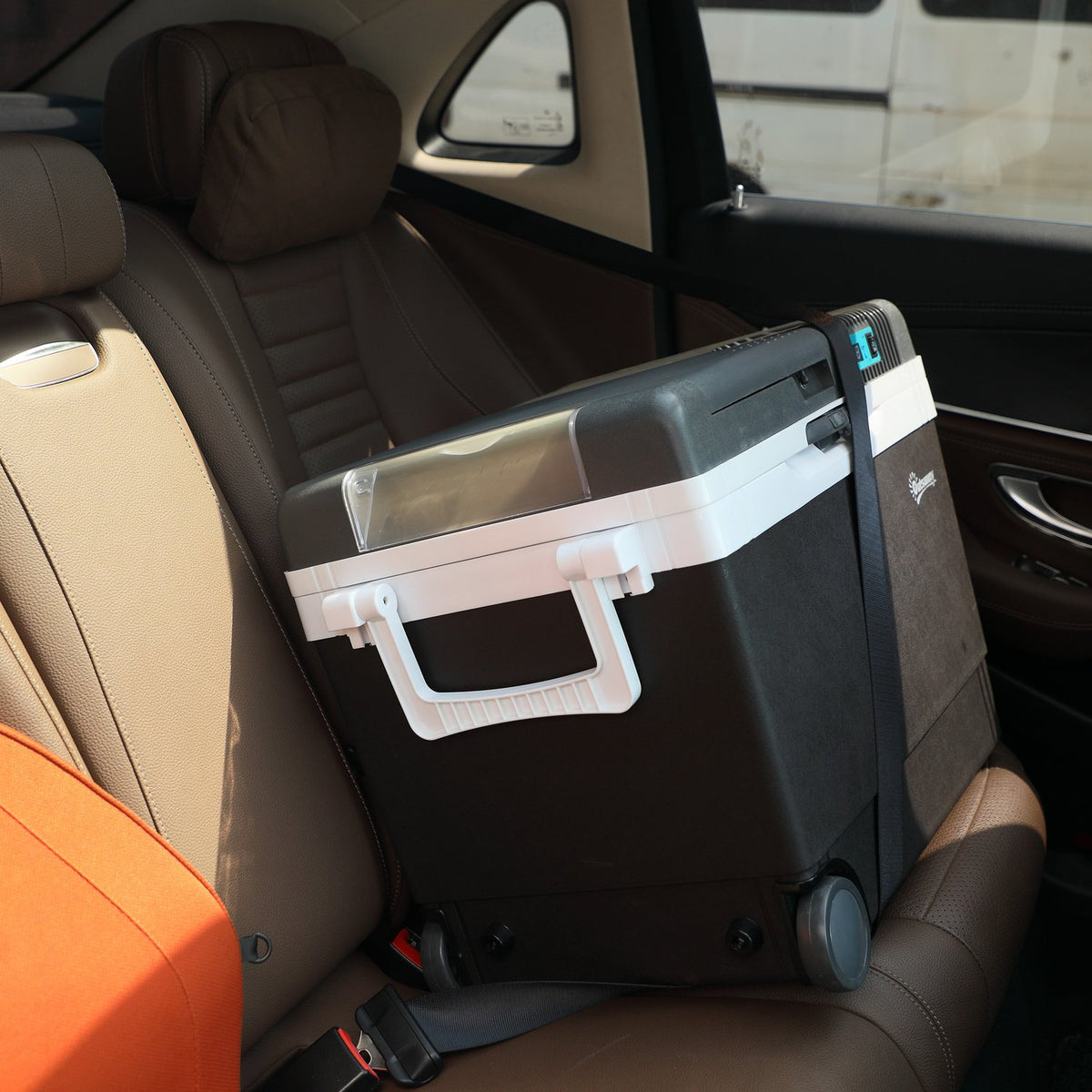 Car Fridge 33L Cool Box Mini Fridge Portable Dc 12V Ac 220V/240V For Car And Camping Gray 40 X 30 X 43 Cm