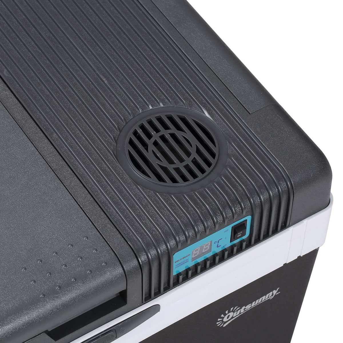 Car Fridge 33L Cool Box Mini Fridge Portable Dc 12V Ac 220V/240V For Car And Camping Gray 40 X 30 X 43 Cm