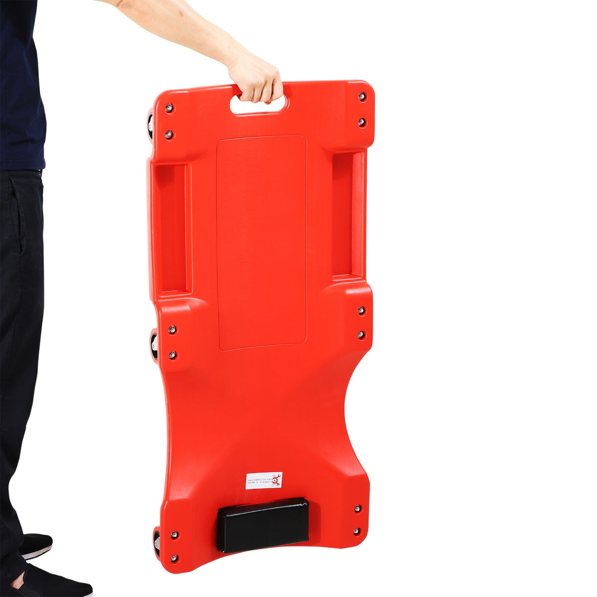 Car Rolling Board, Workshop Lounger, Car Assembly Lounger, Assembly Rolling Board With 6 Wheels, Red, Load Capacity 120 Kg