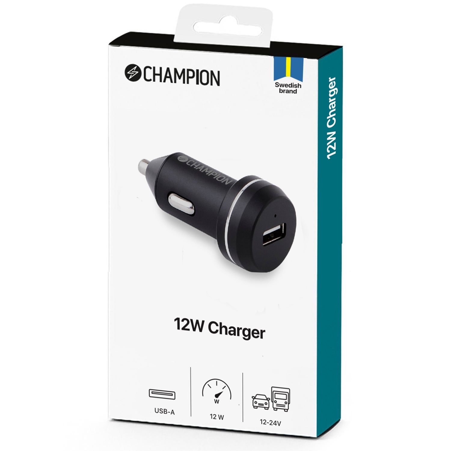 Car charger 12W Black