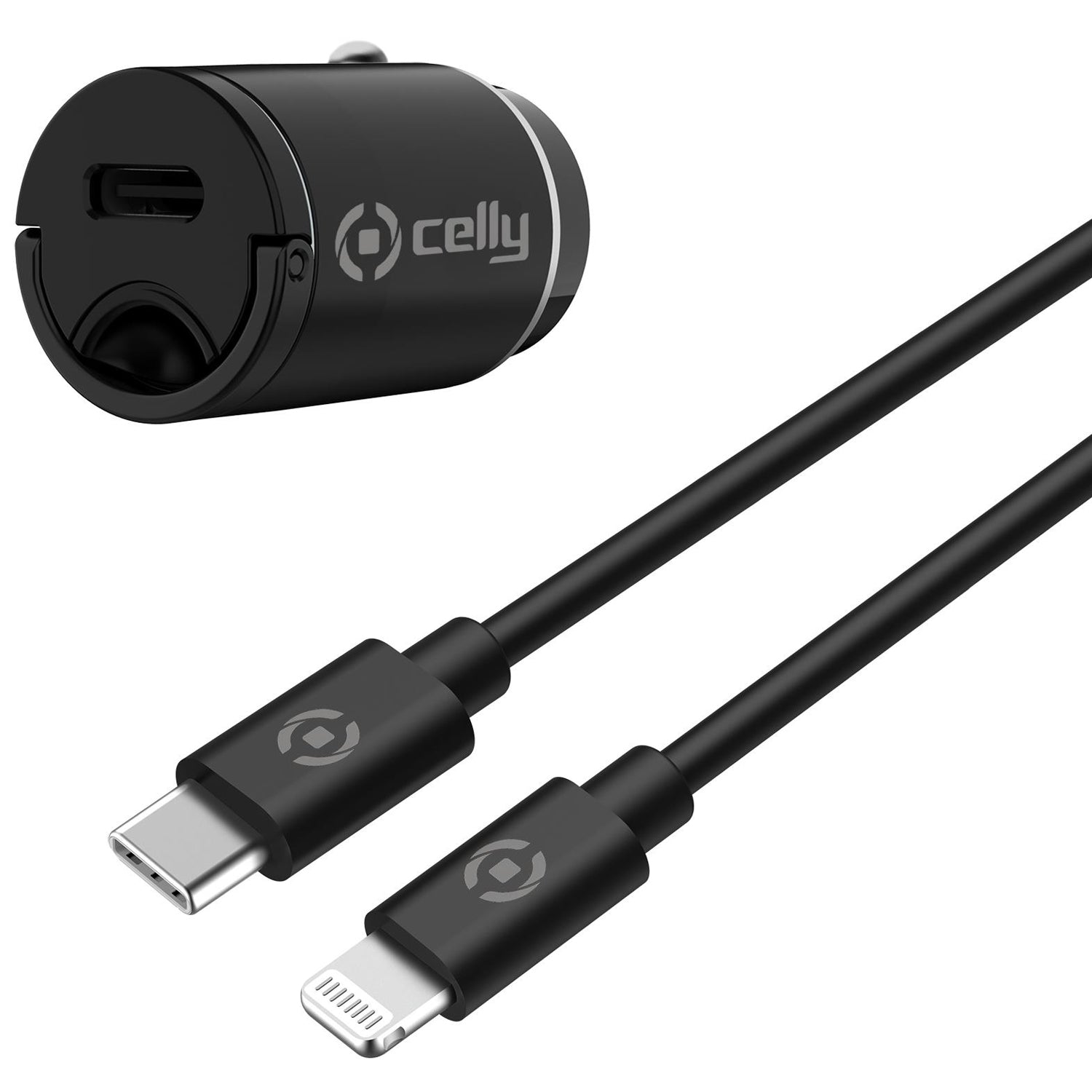 Car charger Mini USB-C PD 20W + USB-C to Lightning cable