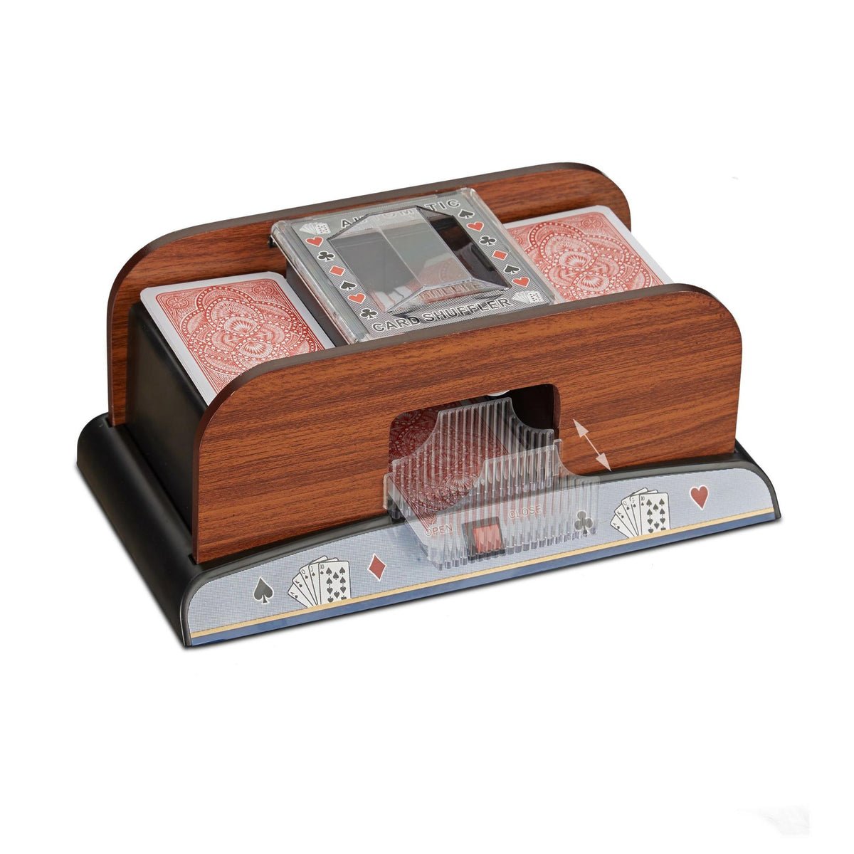Card Shuffler 2 Decks Wood Look