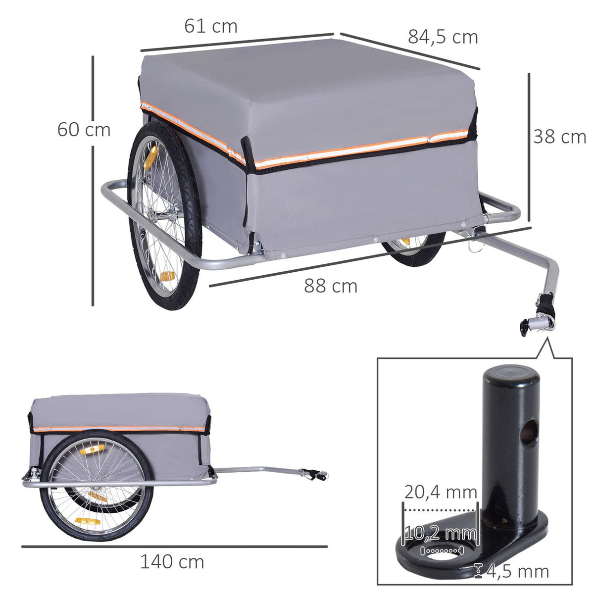 Cargo Trailer Transport Trailer Bicycle Cargo Bike Trailer Attachments Cargotrailer