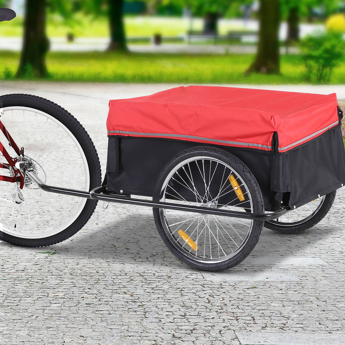 Cargo Trailer Transport Trailer Cargo Bike Trailer Black+Red