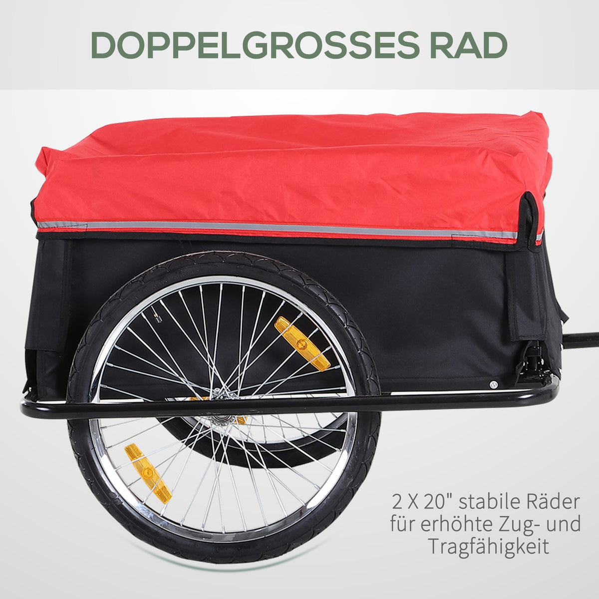Cargo Trailer Transport Trailer Cargo Bike Trailer Black+Red