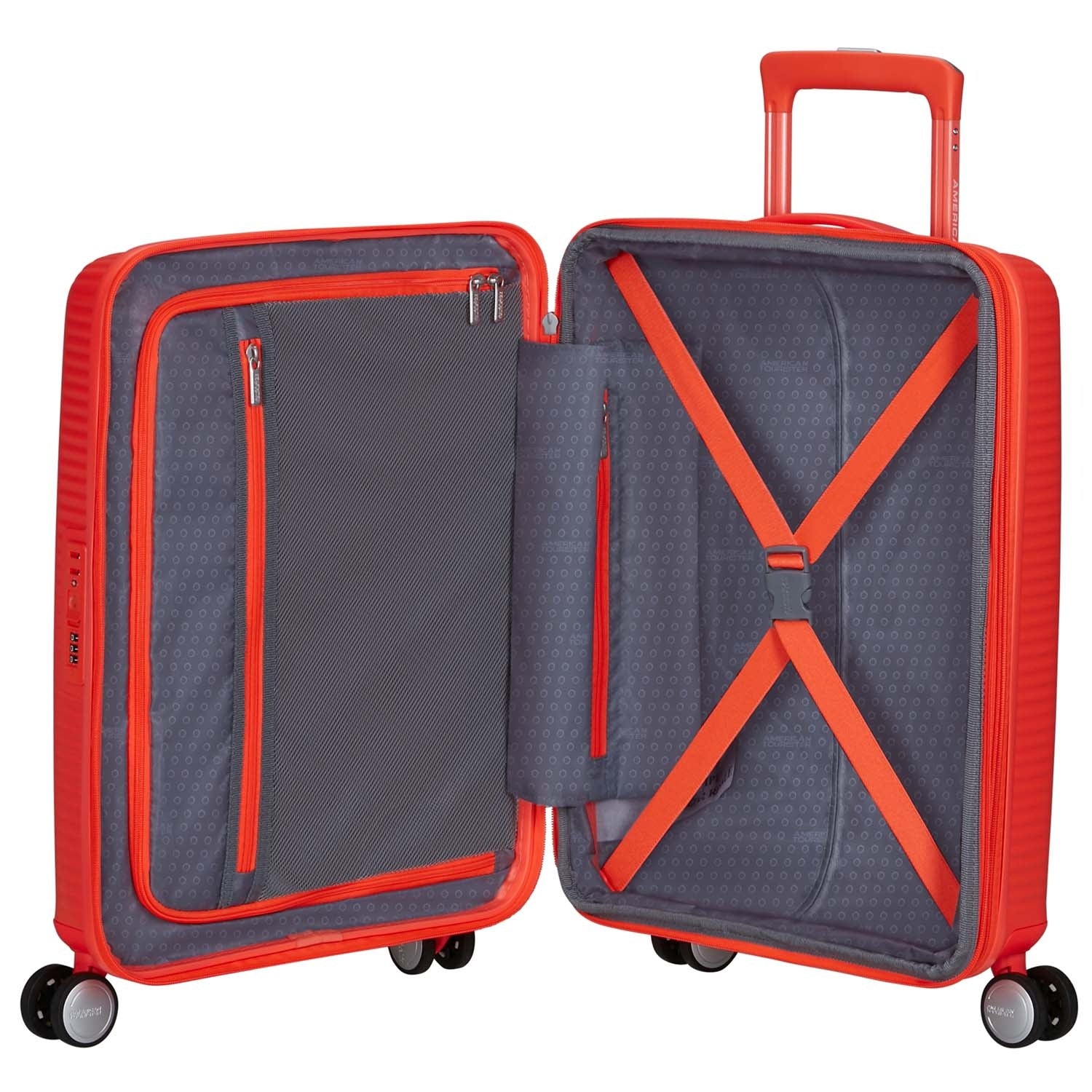 Carry-On Suitcase 55cm, Neon Orange