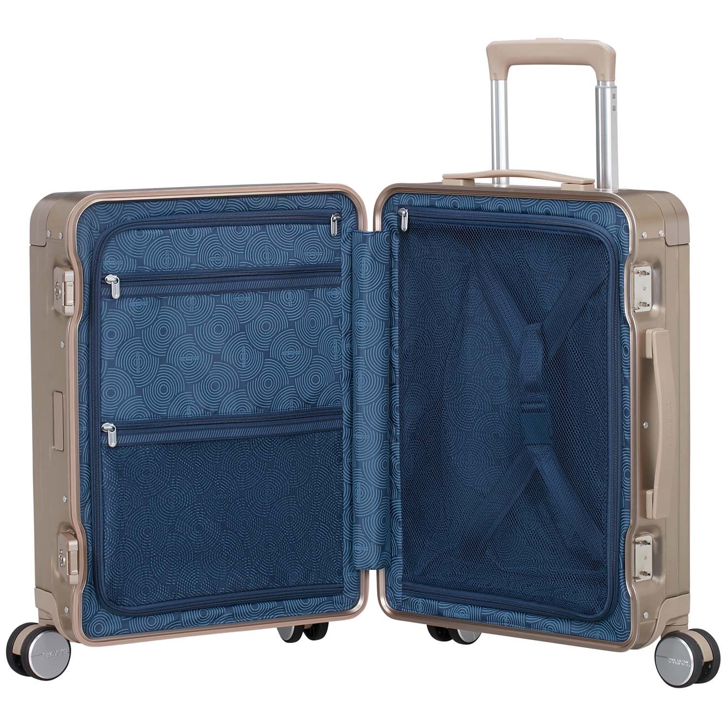 Carry-On Suitcase, Aluminum 55cm, Bronze