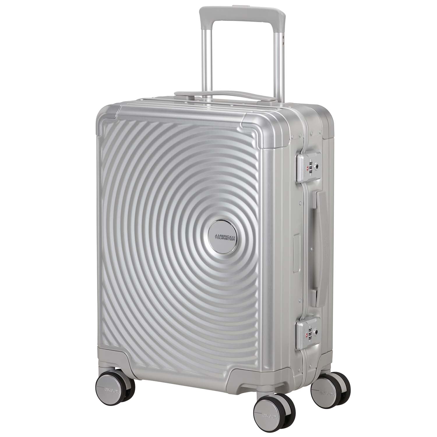 Carry-On Suitcase, Aluminum 55 cm, Silver