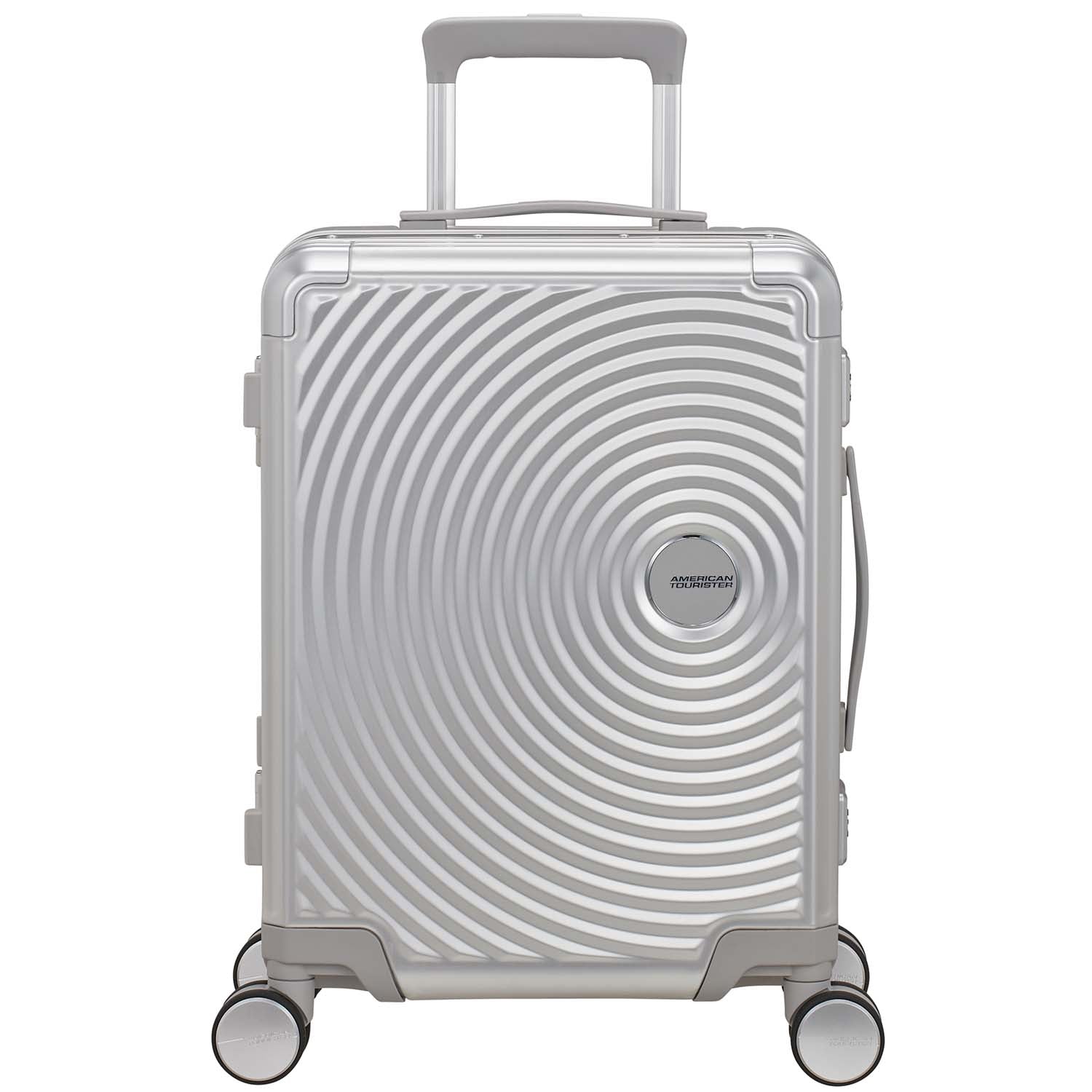 Carry-On Suitcase, Aluminum 55 cm, Silver