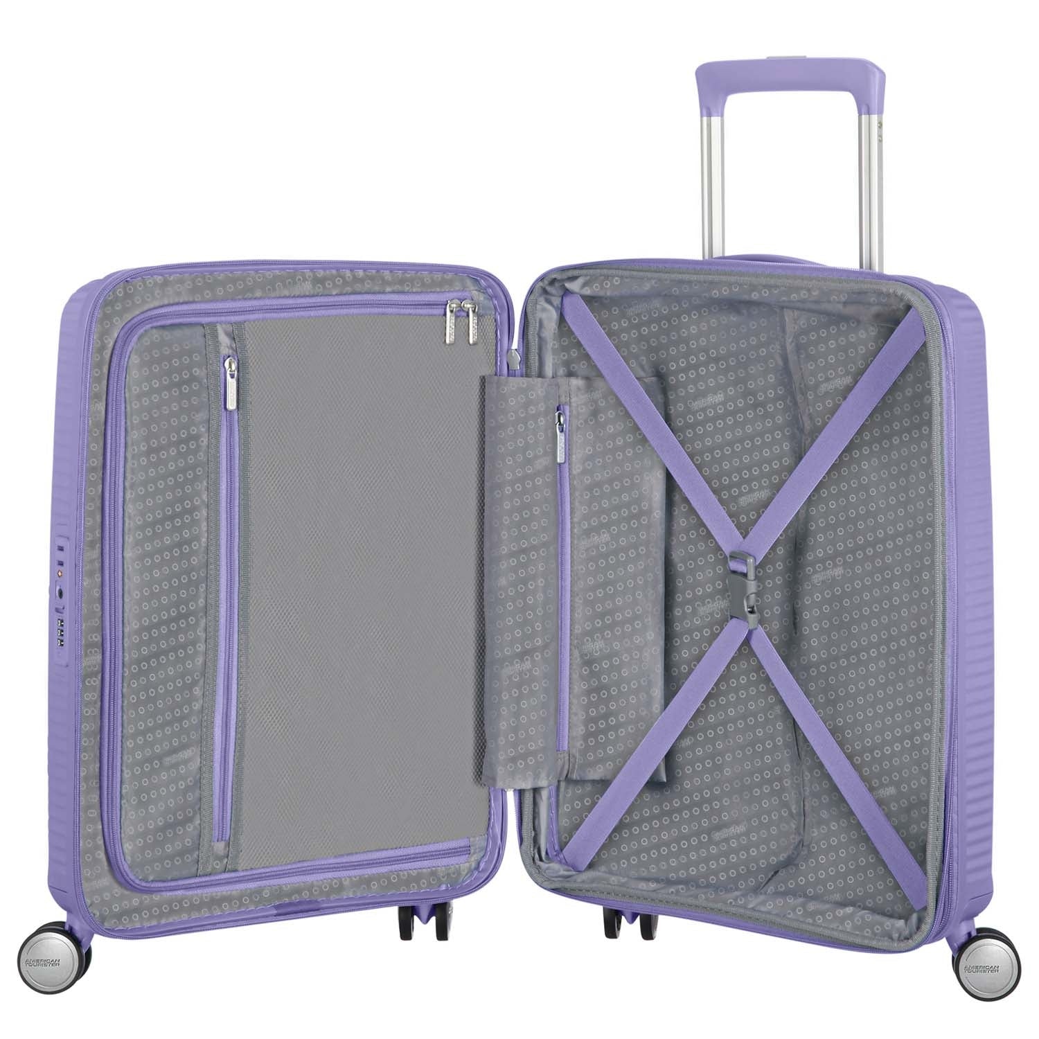 Carry-On Suitcase, Expandable, 55cm, Lavender