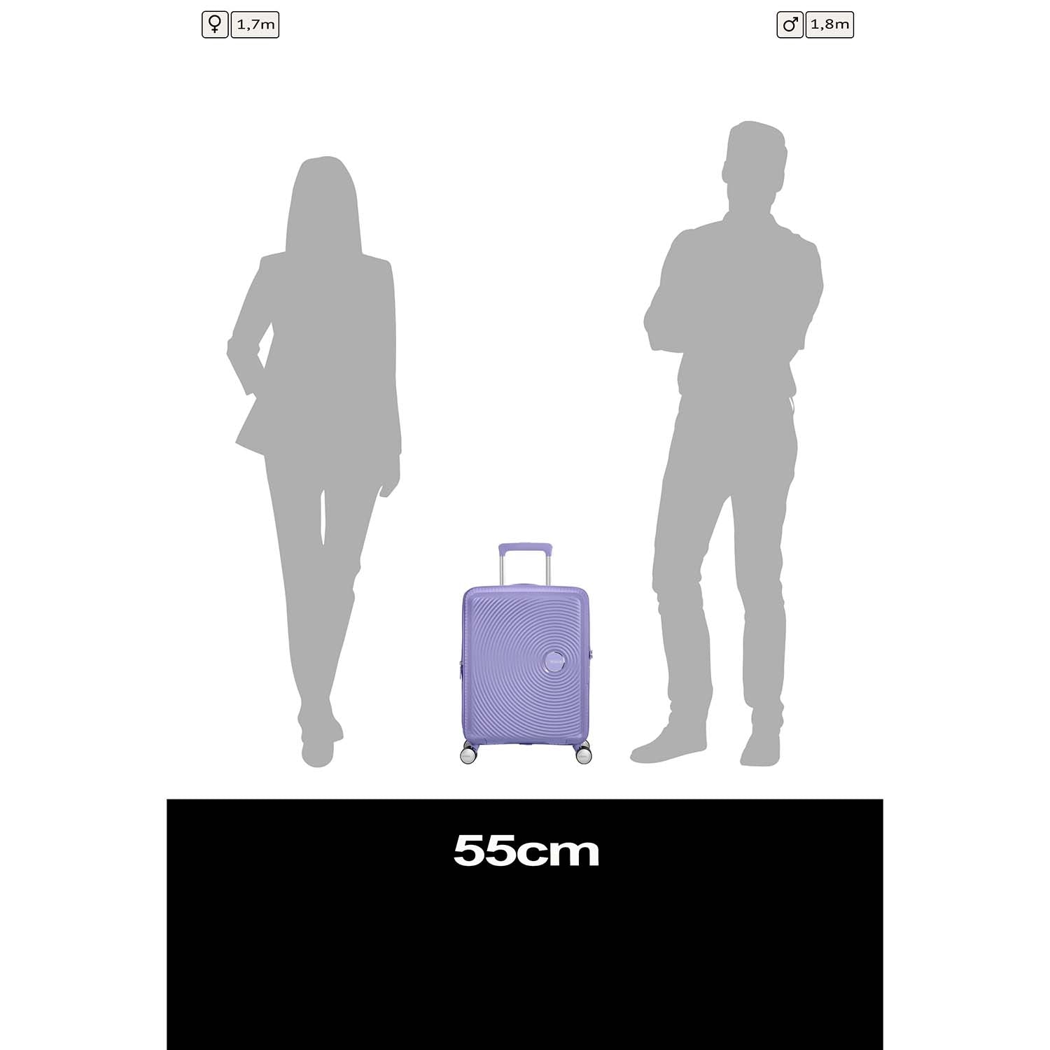 Carry-On Suitcase, Expandable, 55cm, Lavender