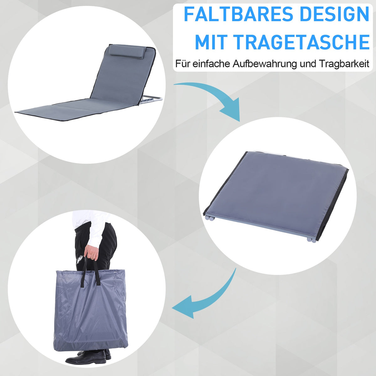 Carrying Bag, Steel, 134X48X36-45Cm