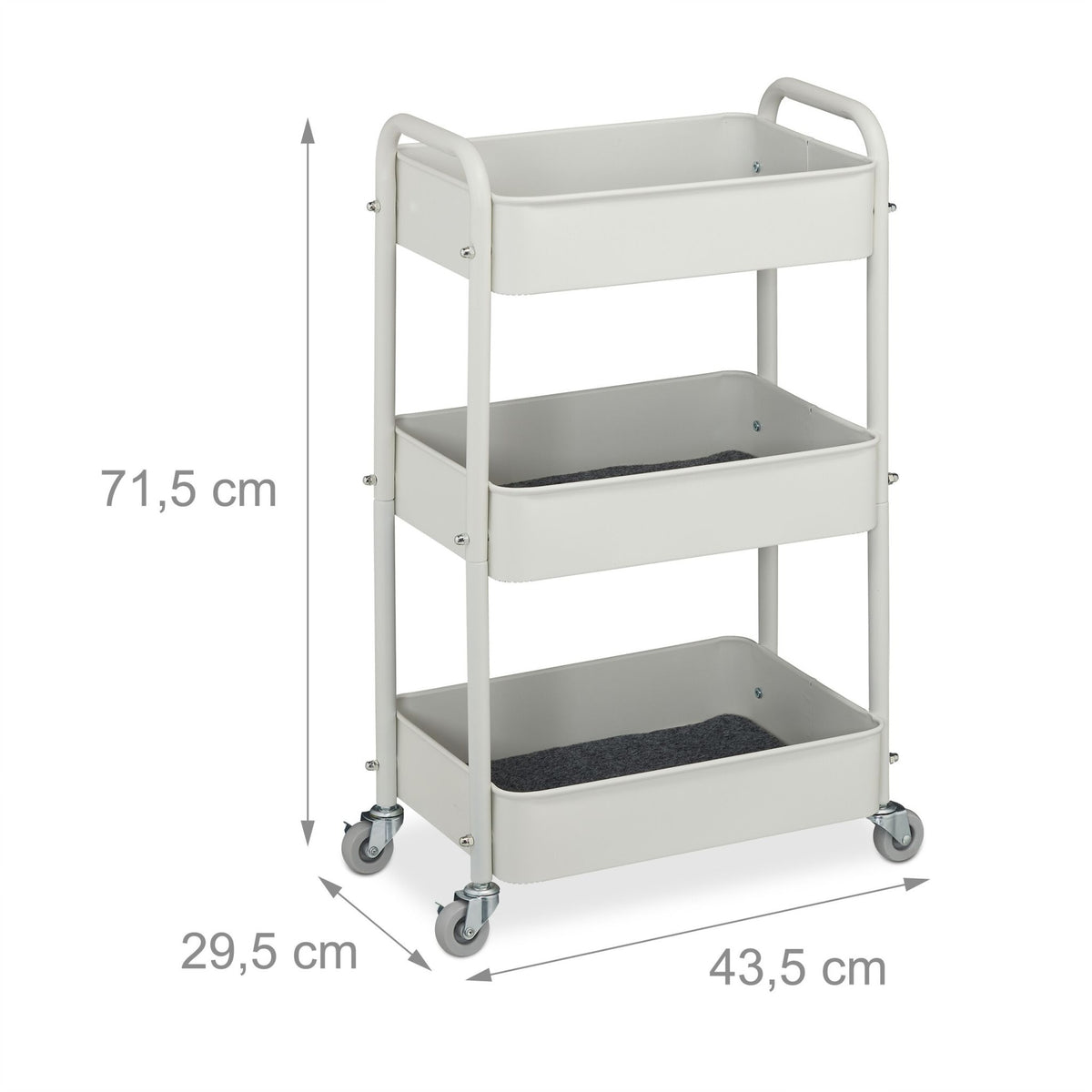 Cart with 3 shelves